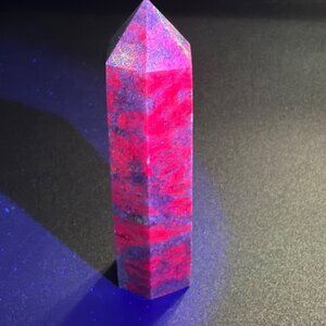 Natural Ruby Kyanite Tower UVs Stone Obelisk Reiki Healing Crystal  3 3/4" 134g